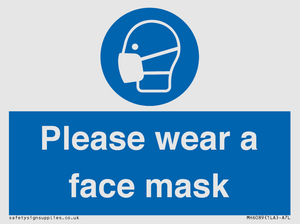 Please wear a face mask